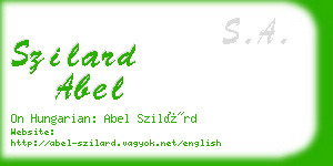 szilard abel business card